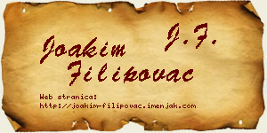 Joakim Filipovac vizit kartica